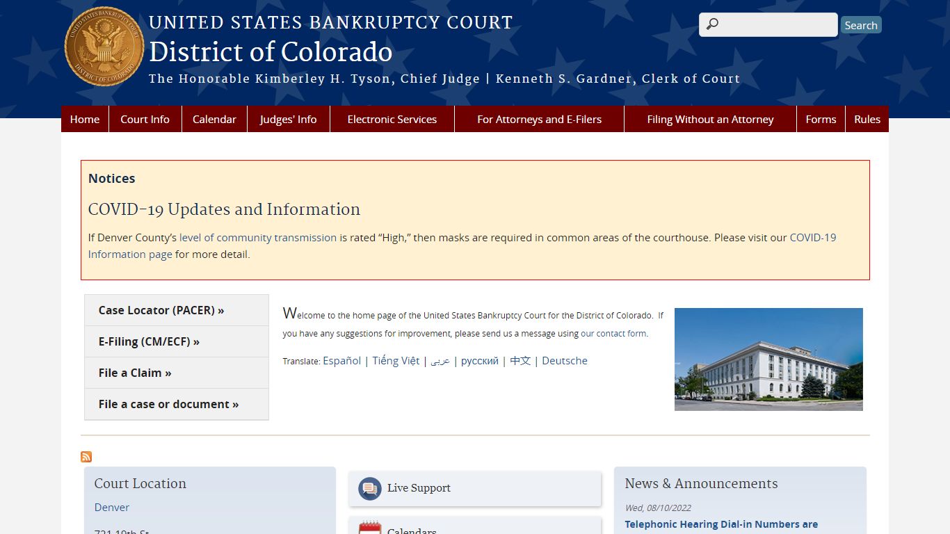 District of Colorado | United States Bankruptcy Court