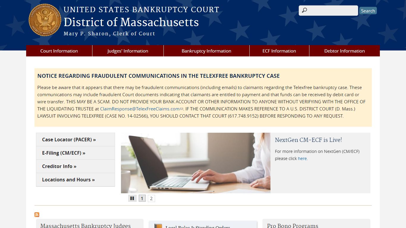 District of Massachusetts | United States Bankruptcy Court